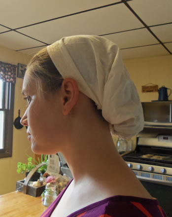 Small Adult Size Lace Trimmed Snoods