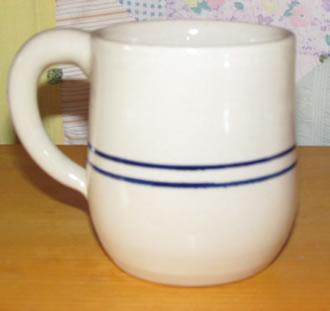 Coffee Mug Blue Stripe or Indian Blanket pattern