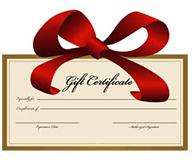 Gift Certificates available.